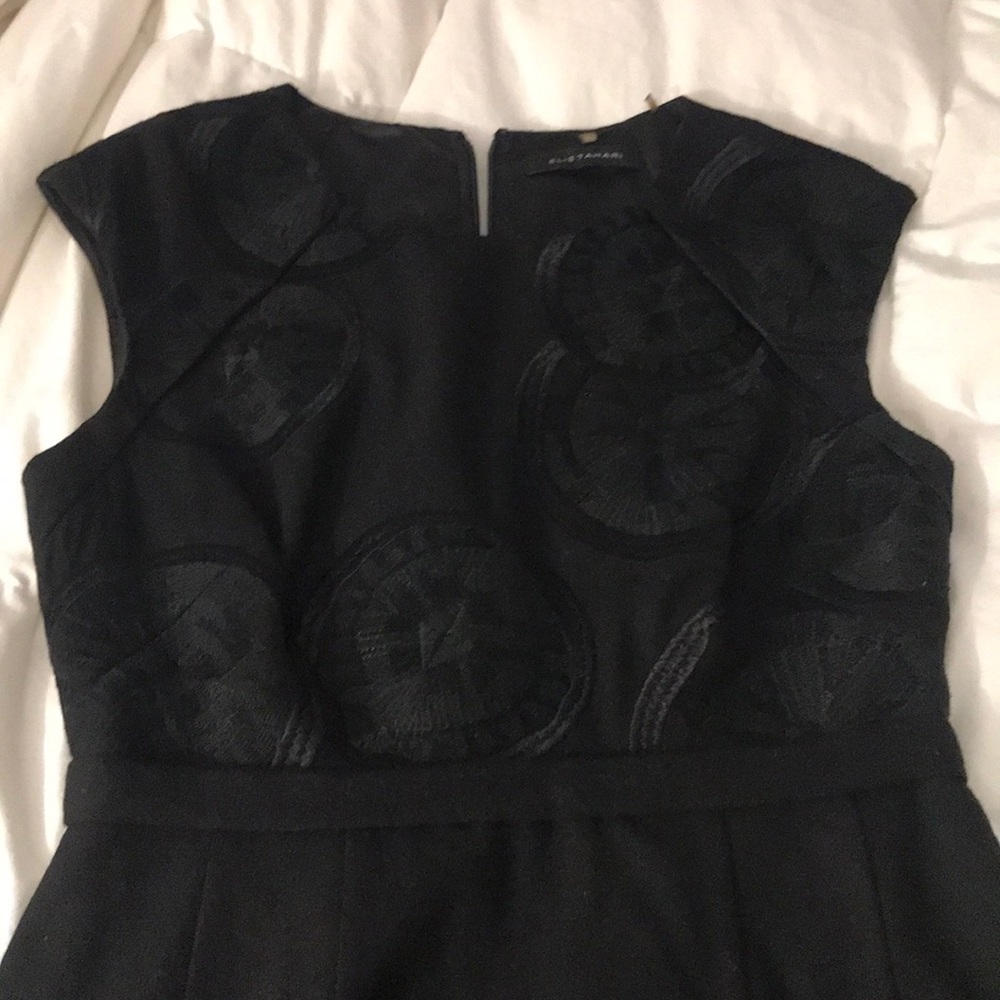 Elie Tahari Black Wool Shift Dress